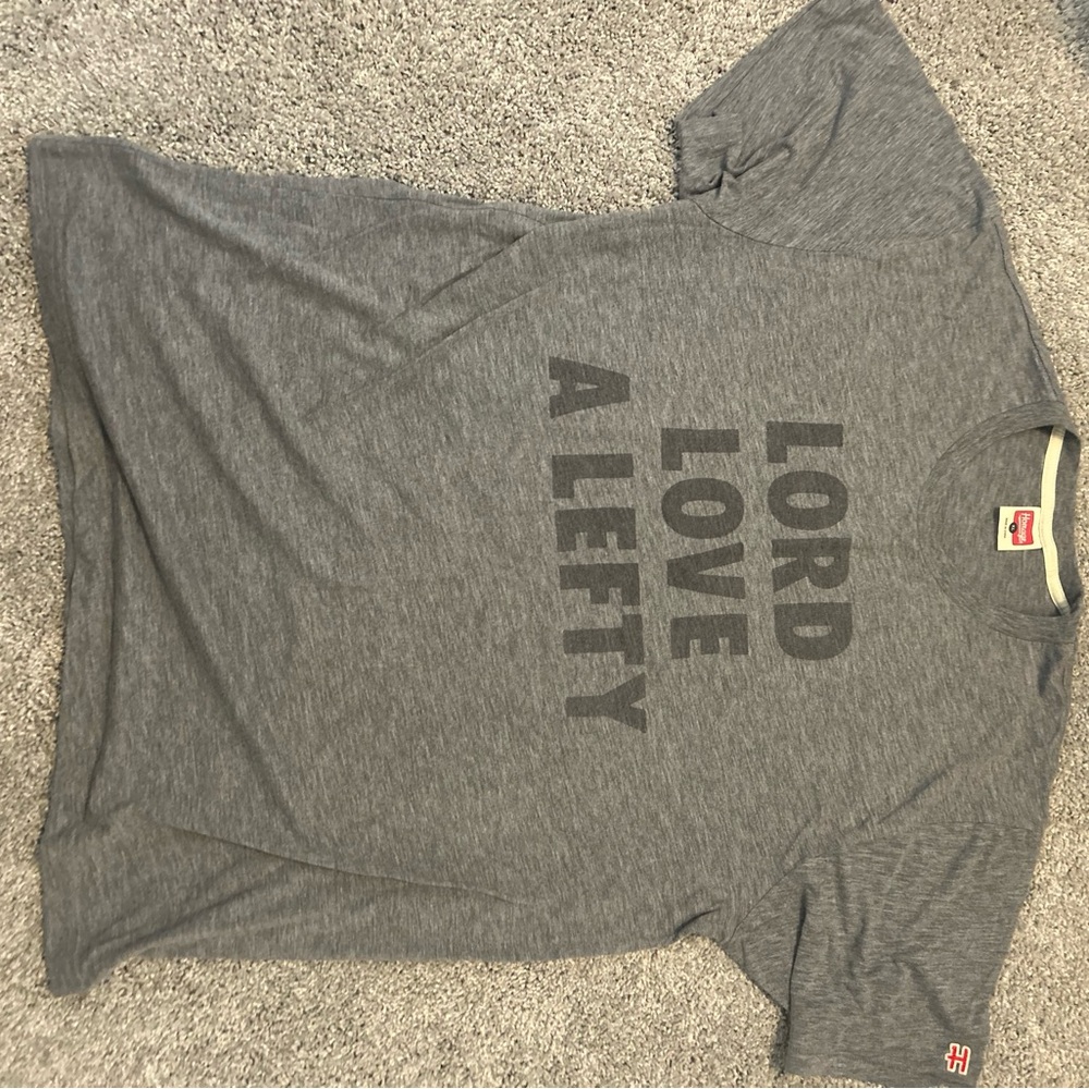 HOMAGE Gray 'Lord Love A Lefty' Graphic Tee